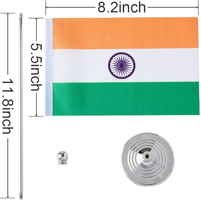 India Flag Indian Flags, Small Mini Indian Desk Flag, Used - Image 2