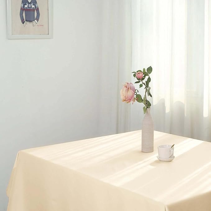 Efavormart 54x54 Beige Wholesale Linens Seamless Polyester Square Linen - Image 6