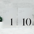 JINMURY Frosted Wedding Table Numbers 1-10 by JINMURY