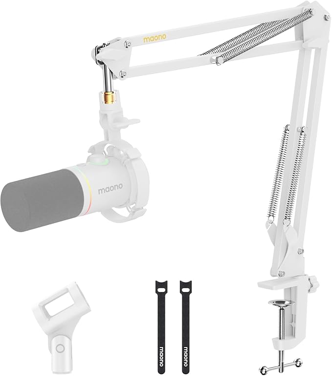 MAONO Boom Arm Microphone Stand: Adjustable Metal Suspension Mic Boom Arm by MAONO