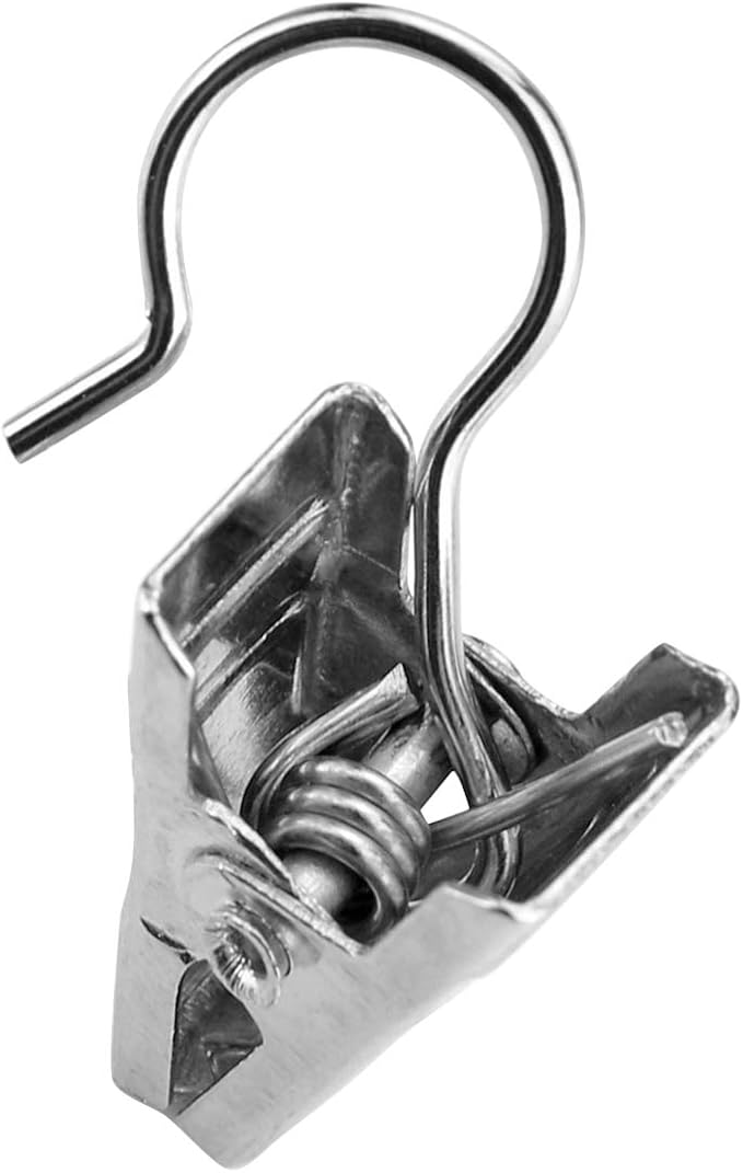 JANYUN 120 Pack Heavy-Duty Hook Clip Set Metal Curtain Clips - Image 4