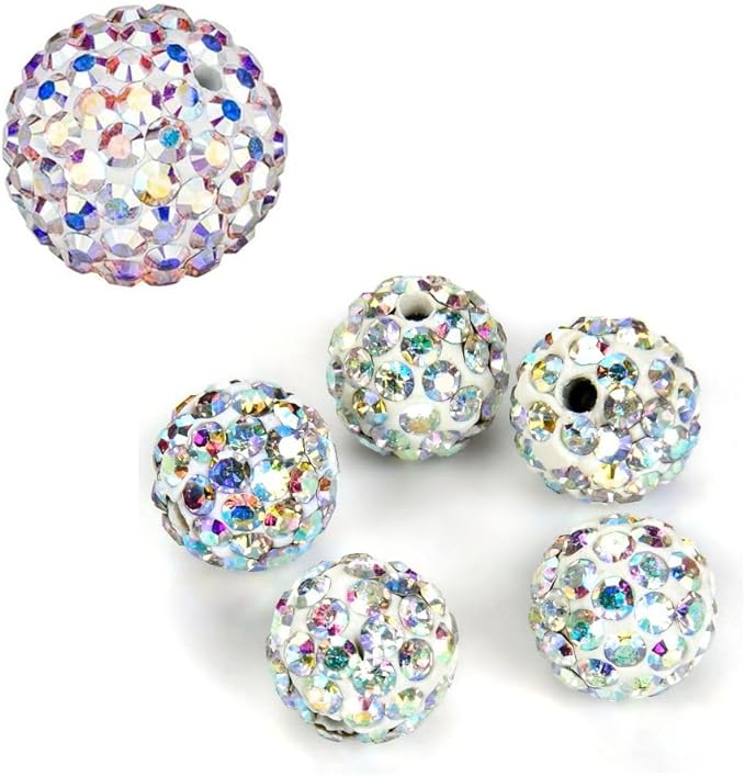 100pcs Adabele Grade A Suncatcher Crystal Rhinestone Pave Loose Beads 6mm Clear by AdabeleLLC
