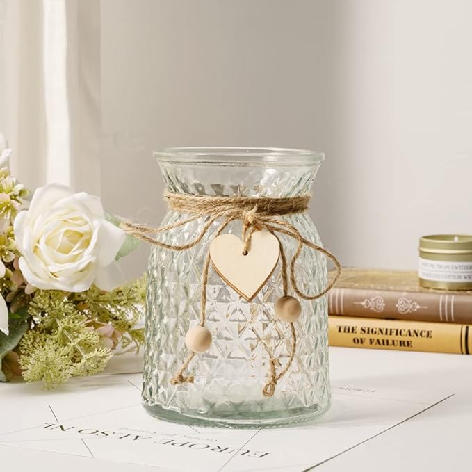YJ Fake Flowers with Vase, Artificial Flowers Silk Roses Flower Bouquet in Vase - Image 5