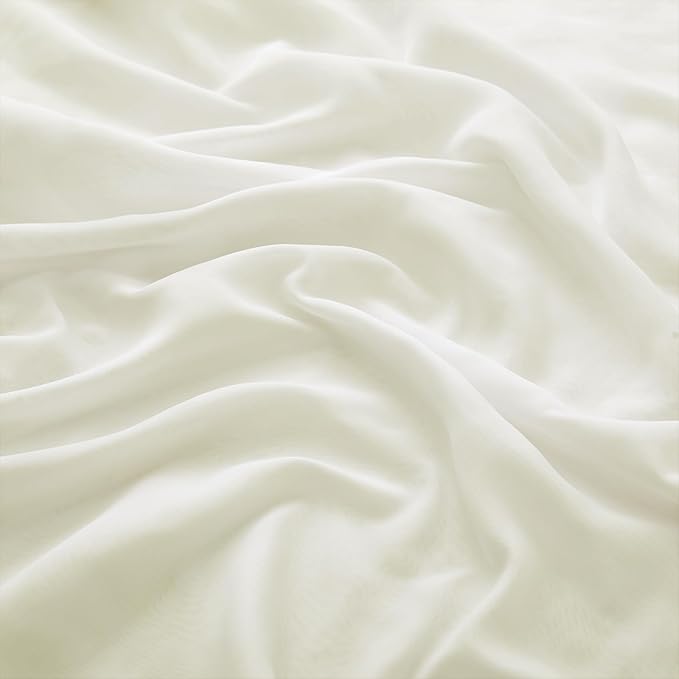 VACVELT Wedding Arch Draping Fabric, Ivory Chiffon, 2 Panels Sheer Drapes - Image 5