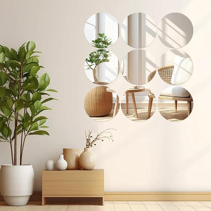 Small 6" Round Mirrors for Centerpieces, Mirror Tiles for Wall Table Wedding - Image 5