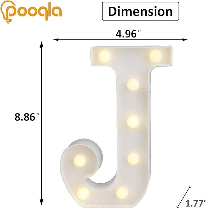 Pooqla LED Marquee Letter Lights Sign, Light Up Alphabet Letter - Image 3