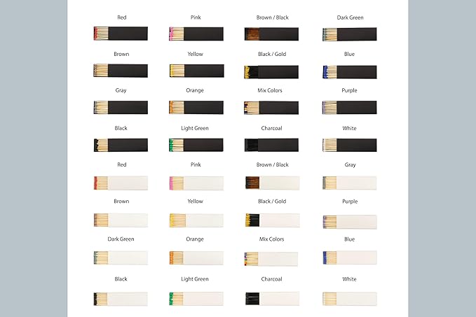 10 Boxes - Customized Matchboxes Colorful Tips - Image 7