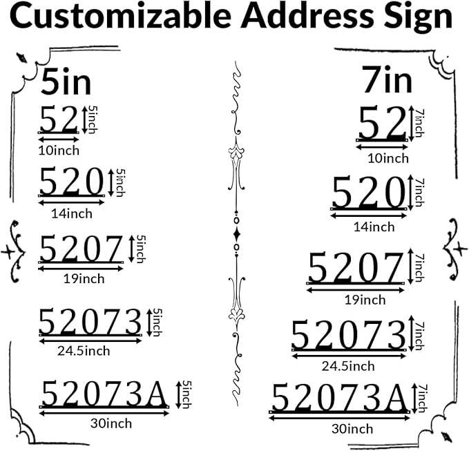 Personalized Metal House Number Sign | Custom Metal Address Sign - Image 3