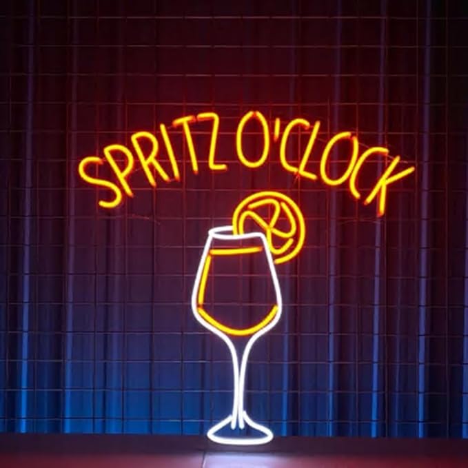 Spritz O'clock Neon Sign, Bar Pub Neon Sign, Custom Neon Sign, Spritz Cocktail - Image 2