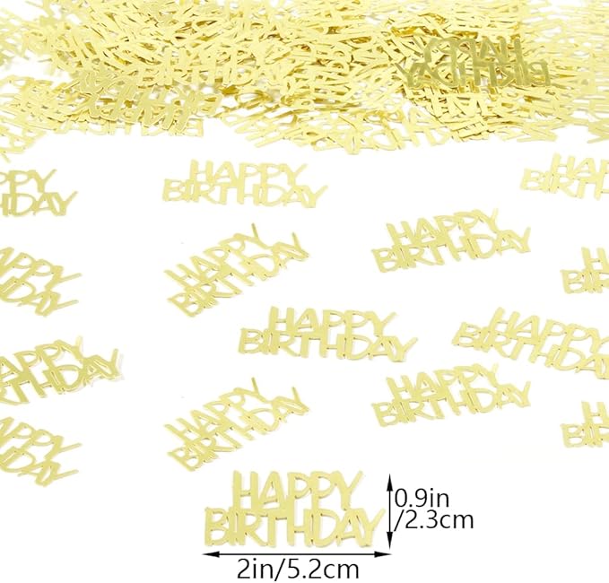 Gold Happy Birthday Confetti Birthday Party Decorations Baby/Adult Birthday - Image 6
