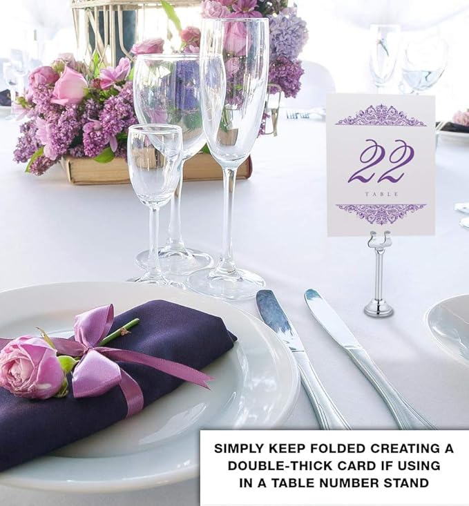Paisley Wedding Table Numbers, Double Sided, Tent or Use in a Stand - Image 3
