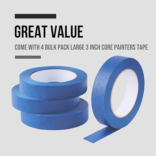Lichamp 4 Pack Blue Painters Tape 1 inch - Image 5