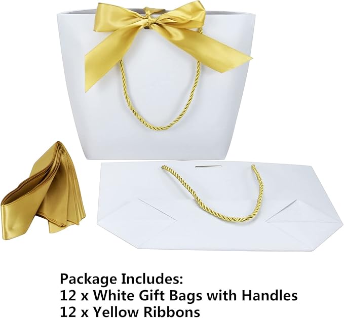 HUAPRINT Gift Bags with Handles, 7.48×3.54×7.9 inches, Party Favor Bags with - Image 3