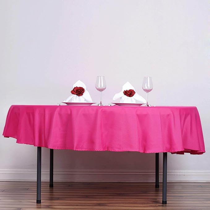 Efavormart Round Tablecloth, 90 Inch Stain & Wrinkle Resistant Washable Table - Image 2