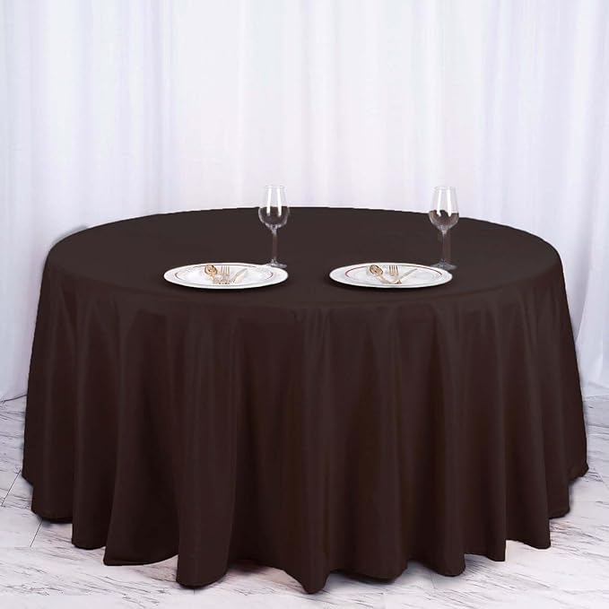 Efavormart Round Tablecloth, 120 Inch Stain & Wrinkle Resistant Washable Table - Image 2