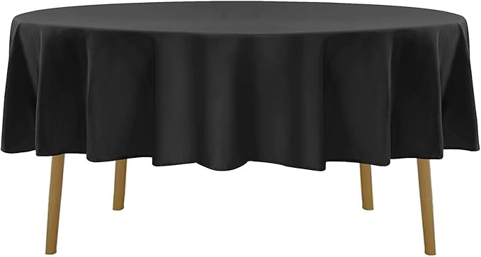 90 inch Round Tablecloth Washable Polyester Table Cloth Decorative Table Cover - Image 2