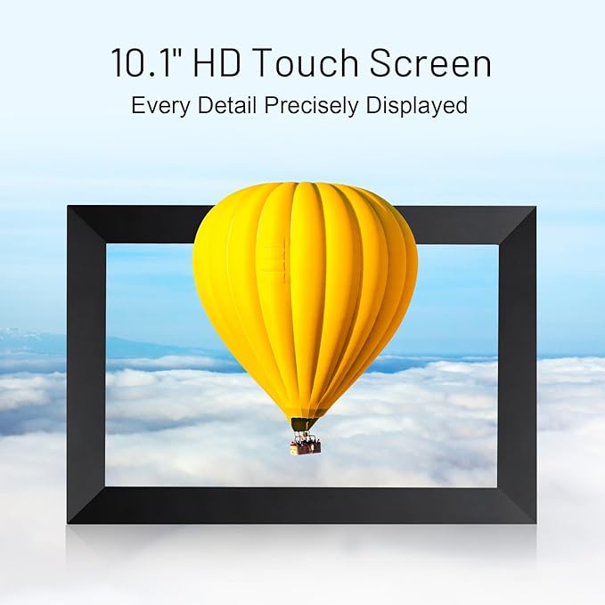 AEEZO 10.1 Inch WiFi Digital Picture Frame, IPS Touch Screen Smart Cloud Photo - Image 4