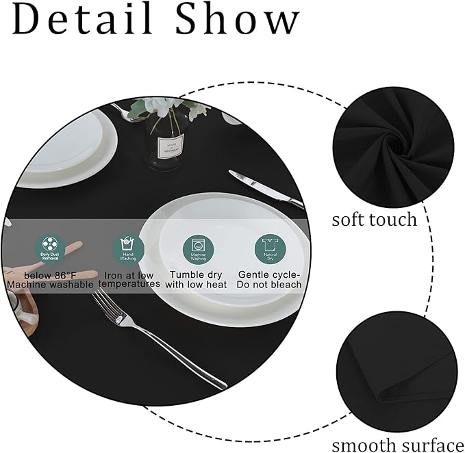 Fitable Rectangle Tablecloth Stain and Wrinkle Resistant Washable Polyester - Image 5