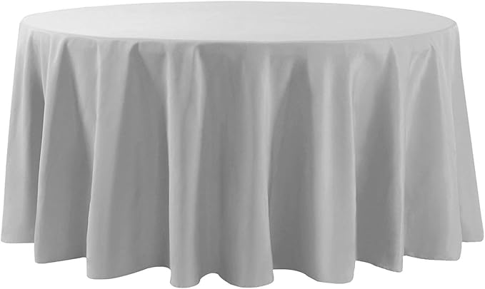 108 inch Round Tablecloth Washable Polyester Table Cloth Decorative Table Cover - Image 2