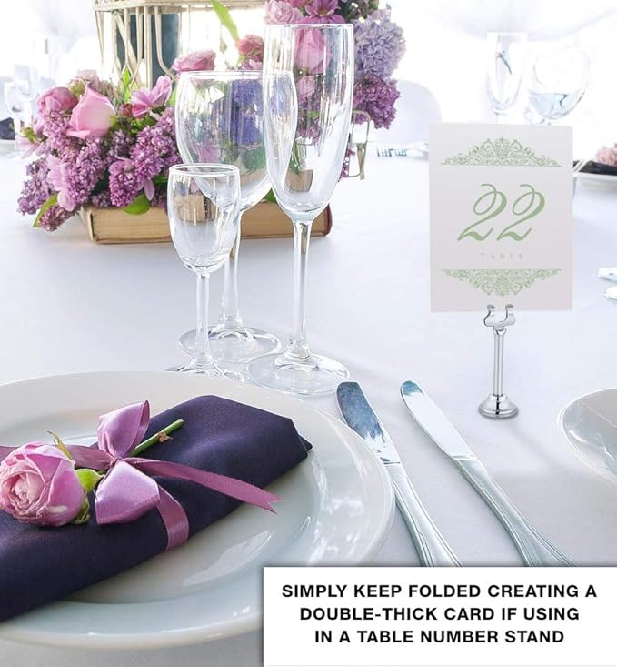 Paisley Wedding Table Numbers, Double Sided, Tent or Use in a Stand - Image 3