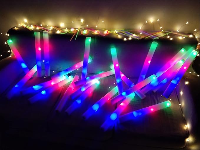 Glow Sticks Bulk-12 Pcs Light up Foam Sticks - Image 2