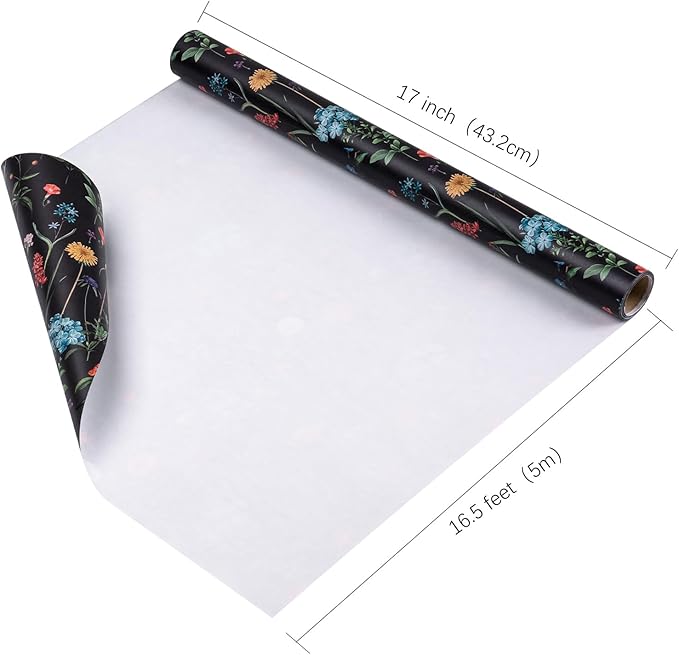 WRAPAHOLIC Kraft Wildflower Wrapping Paper - Image 4