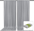 2 Panels Dark Gray Backdrop Curtain, 10 x 7 Feet Background Curtains by Zankubom