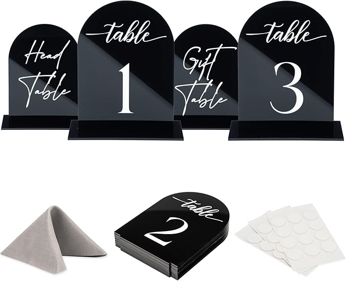 Black Arch Acrylic Table Numbers by SublimeSoir%C3%A9e