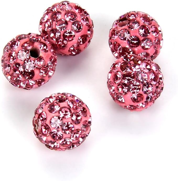100pcs Adabele Grade A Suncatcher Crystal Rhinestone Pave Loose Beads 12mm Rose by AdabeleLLC