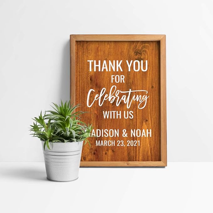 Andaz Press Personalized Extra Large Wedding Easel Board Party Sign, 12x18-inch - Image 6