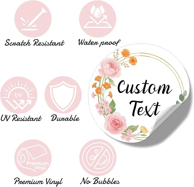 Custom Round Sticker Labels Personalized Stickers - Image 5