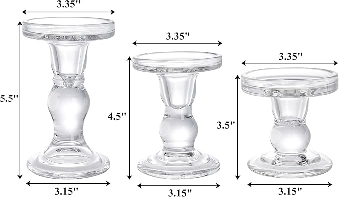 Okllen Set of 6 Glass Candle Holders, Wedding Centerpieces, Living Room - Image 2