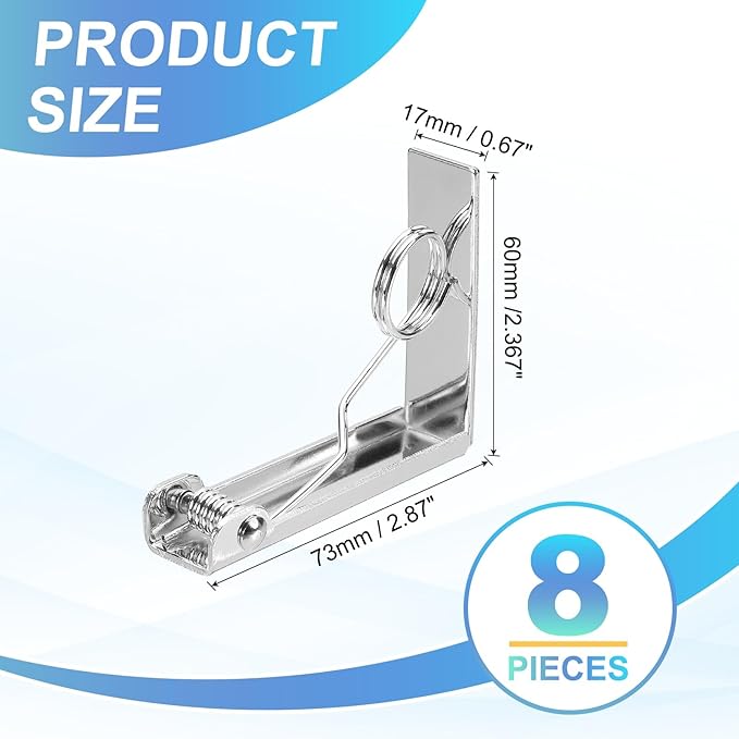 uxcell 8 Pack Tablecloth Clips, Stainless Steel Table Cloth Cover Clamps - Image 2