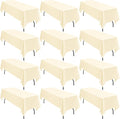 12 Pack 60 x 102 Inch Rectangle Tablecloth, Stain and Wrinkle Resistant by fani