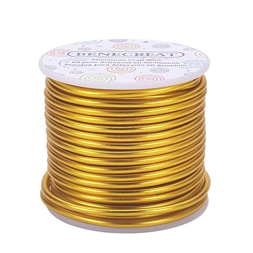 BENECREAT 9 Gauge Jewelry Craft Aluminum Wire 55 Feet Bendable Metal Sculpting by BENECREAT