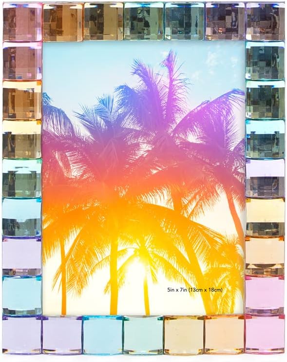 Isaac Jacobs Decorative Sparkling Jewel Picture Frame, Photo Display & Home - Image 2