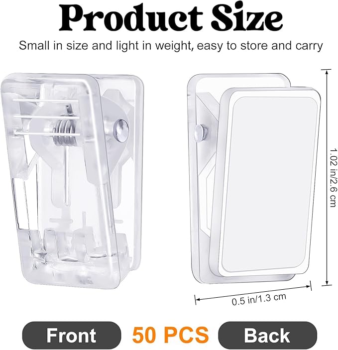 50 Pcs Self Adhesive Clips, Wall Clips - Image 2