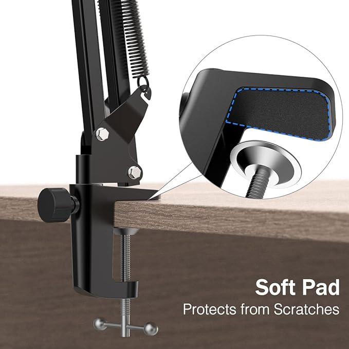 Microphone Arm Stand, FIFINE Suspension Boom Scissor Mic Stand - Image 5