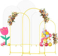 Metal Arch Backdrop Stand and White Wedding Arch Cover Set 7.2FT 6.6FT 6FT by OMKSIH