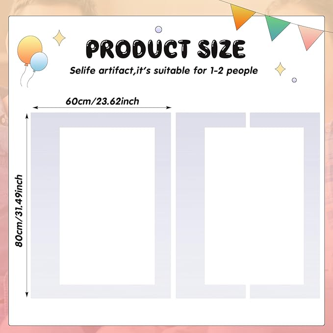32 x 24 Inch Large Blank DIY Photo Booth Props Picture Frame Party Frame DIY - Image 3