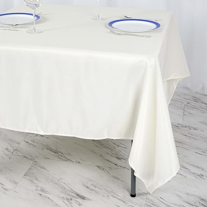 Efavormart 70" Square Linens Ivory Wholesale Linens Polyester Square Linen - Image 5
