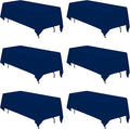 BRILLMAX 6 Pack Navy Blue Tablecloths 70 x 120 Inch by BRILLMAX