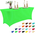 IVAPUPU 6FT Table Cloth for Rectangular Fitted Events Stretch Green Table by IVAPUPU