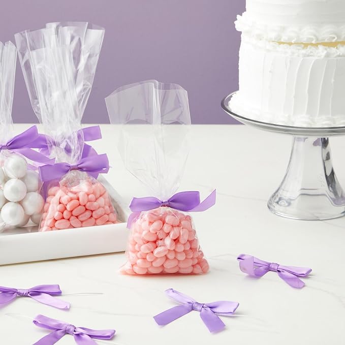 Bright Creations 100 Pack Purple Twist Tie Bows - Image 2