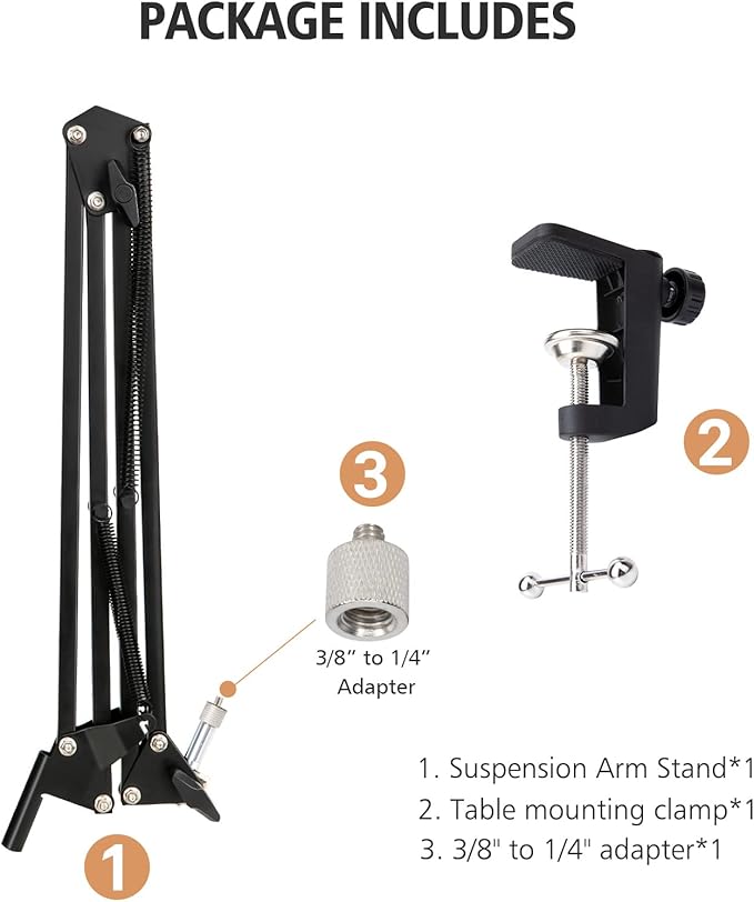 For Elgato Wave 3 Boom Arm Microphone Stand, Professional Mic Boom Arm Mic - Image 5