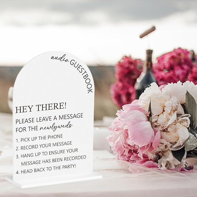 2Pcs Audio Guest Book Sign Cards and Gifts Sign - Image 4