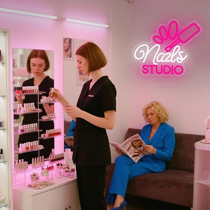Nail Room Neon Sign, Backdrop for Business Lash Salon Beauty Room Bar - Image 7