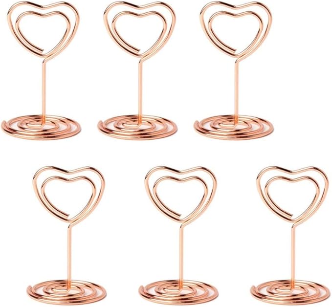 20pcs Mini Place Card Holders, Wire Table Picture Photo Holders by Jofefe