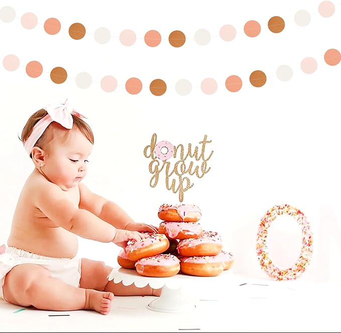Pink-Brown Peach Party-Decorations Streamers Garland - 52ft Boho Fall Groovy - Image 6