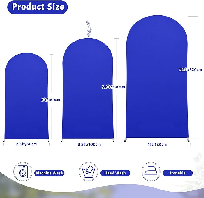 6.6FT Royal Blue Arch Backdrop Cover - Image 5